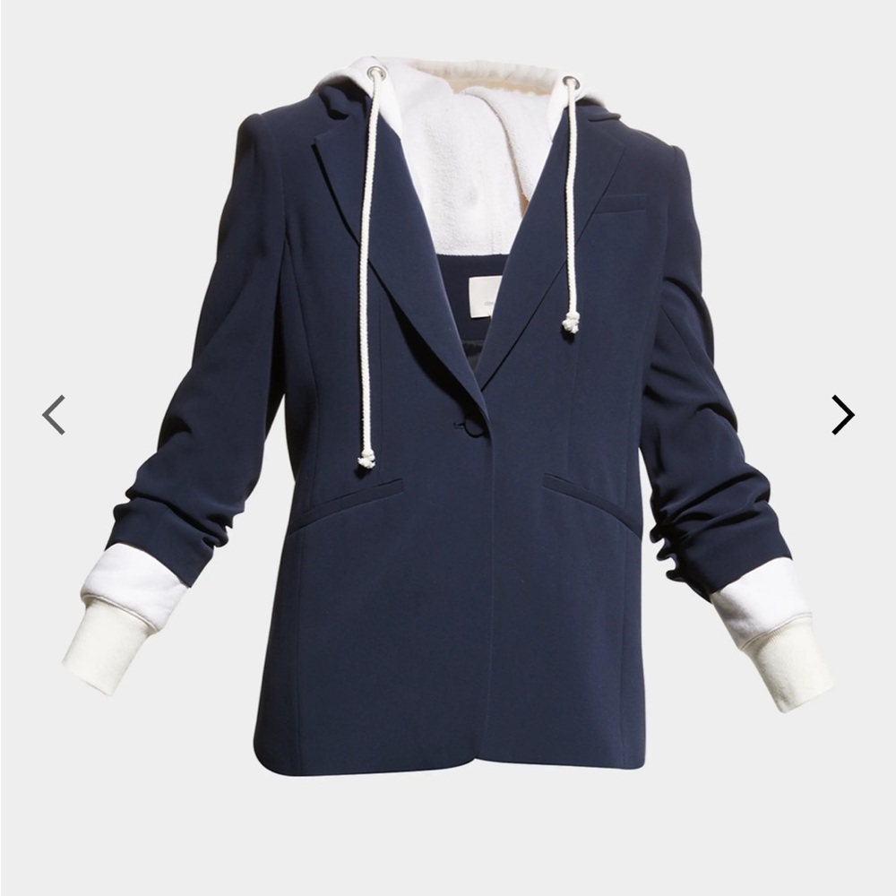 Cinq à Sept Navy Blazer with White Details - Picture 5 of 8